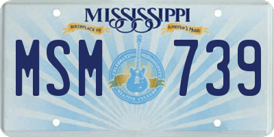MS license plate MSM739