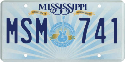 MS license plate MSM741
