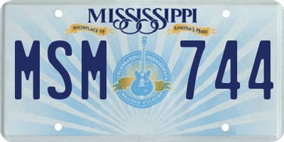 MS license plate MSM744
