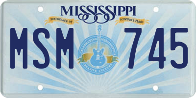 MS license plate MSM745