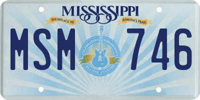 MS license plate MSM746
