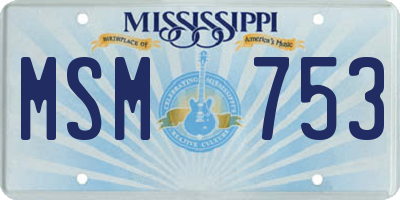 MS license plate MSM753