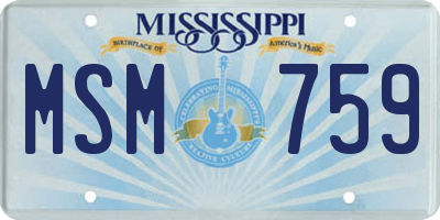 MS license plate MSM759