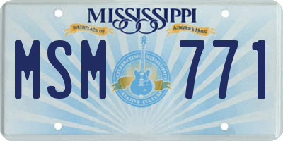 MS license plate MSM771