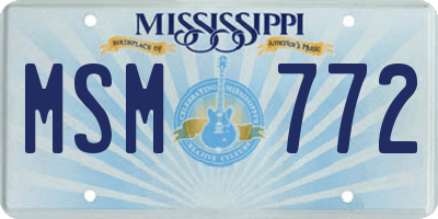 MS license plate MSM772