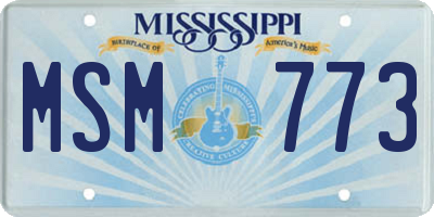 MS license plate MSM773