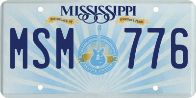MS license plate MSM776