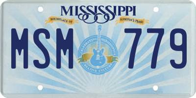 MS license plate MSM779