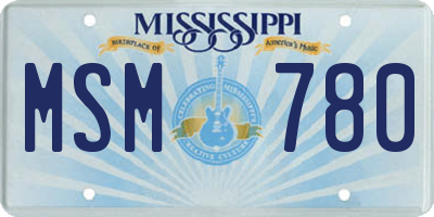 MS license plate MSM780