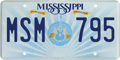 MS license plate MSM795