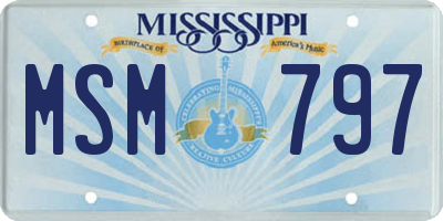 MS license plate MSM797