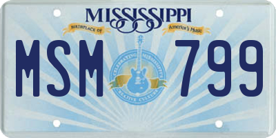 MS license plate MSM799