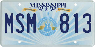 MS license plate MSM813