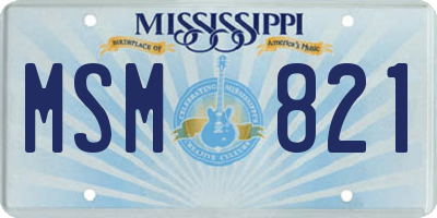 MS license plate MSM821