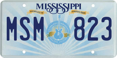 MS license plate MSM823