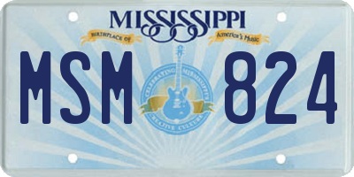 MS license plate MSM824