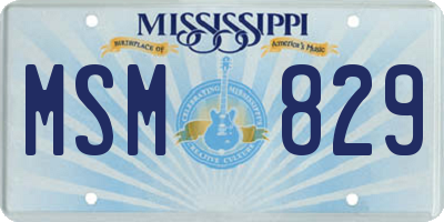 MS license plate MSM829