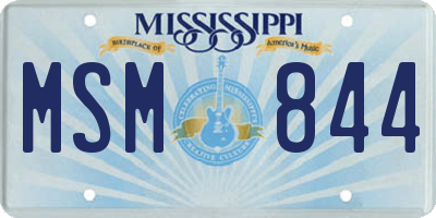MS license plate MSM844