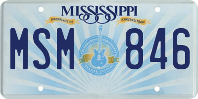MS license plate MSM846