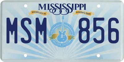 MS license plate MSM856