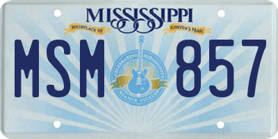 MS license plate MSM857