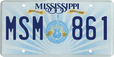MS license plate MSM861