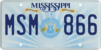 MS license plate MSM866