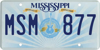 MS license plate MSM877