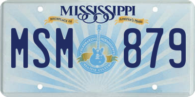 MS license plate MSM879