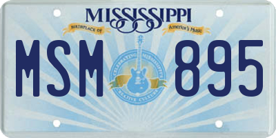 MS license plate MSM895