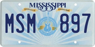 MS license plate MSM897