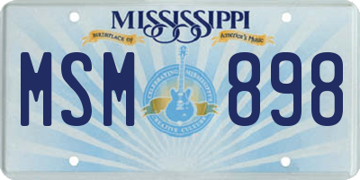 MS license plate MSM898