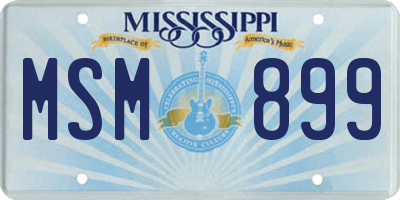 MS license plate MSM899