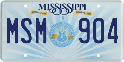 MS license plate MSM904