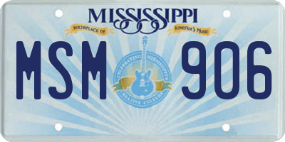 MS license plate MSM906