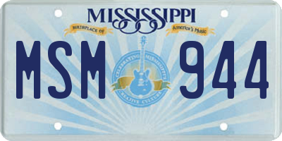 MS license plate MSM944