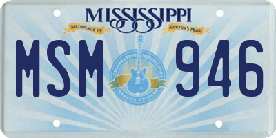 MS license plate MSM946