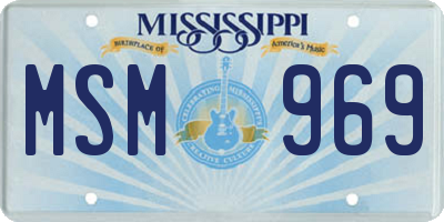 MS license plate MSM969