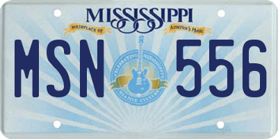 MS license plate MSN556