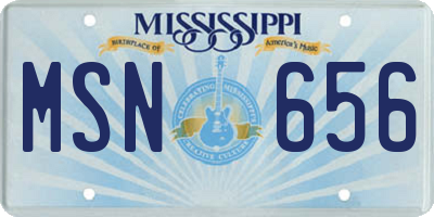 MS license plate MSN656