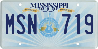 MS license plate MSN719
