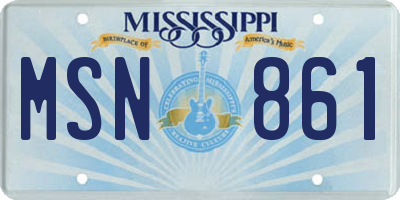 MS license plate MSN861