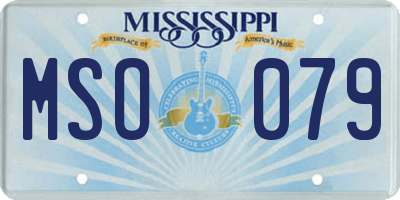 MS license plate MSO079