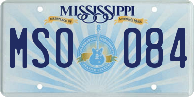 MS license plate MSO084
