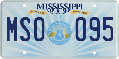 MS license plate MSO095