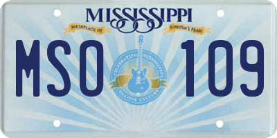 MS license plate MSO109