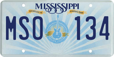 MS license plate MSO134
