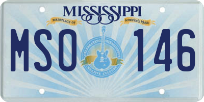 MS license plate MSO146