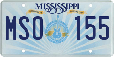 MS license plate MSO155