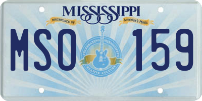 MS license plate MSO159